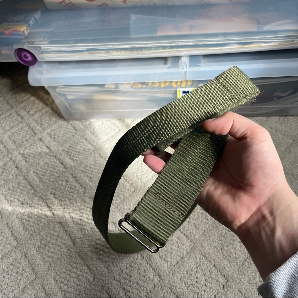Vintage Military Olive Green Men's Belt